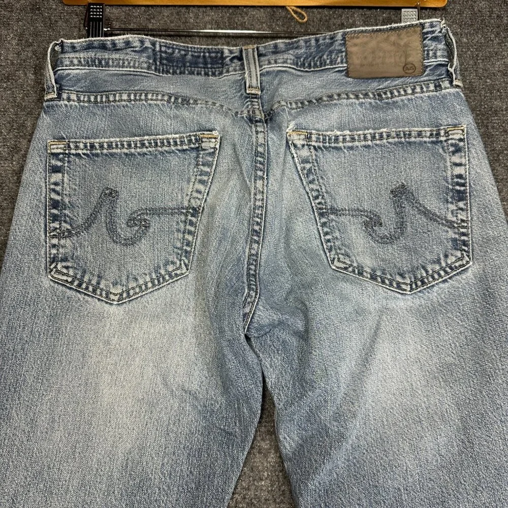 AG Adriano Goldschmied Jeans Mens 30 Straight Light Cotton Stretch Broken In - Picture 7 of 9